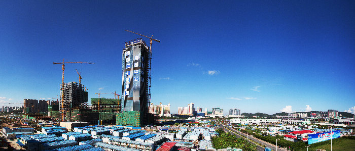 已经封顶的横琴总部大厦副楼