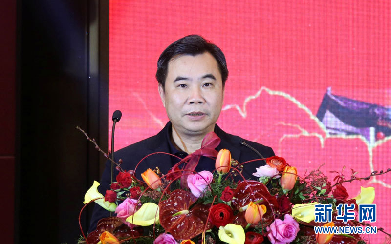 揭阳市委常委,普宁市委书记张时义在会上讲话.新华网发