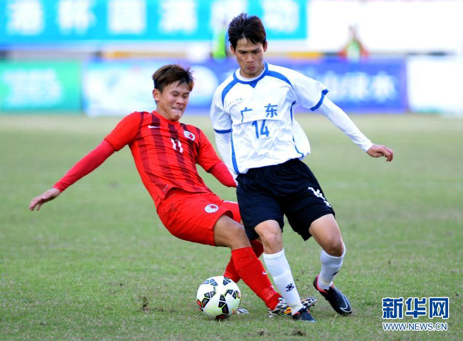 省港杯足球赛第一回合:广东队胜香港队