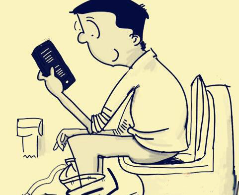 上厕所玩手机的危害 还酱紫就剁手!