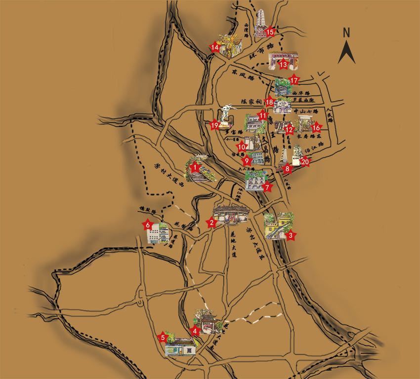 广州西关首份《英雄先烈旧址手绘地图》公布