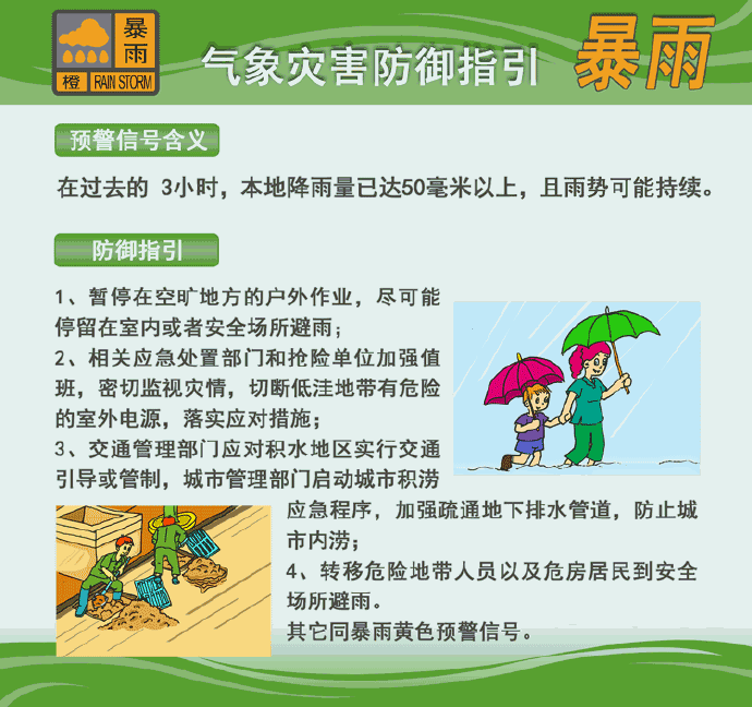台风妮妲影响 广州市花都暴雨橙色预警