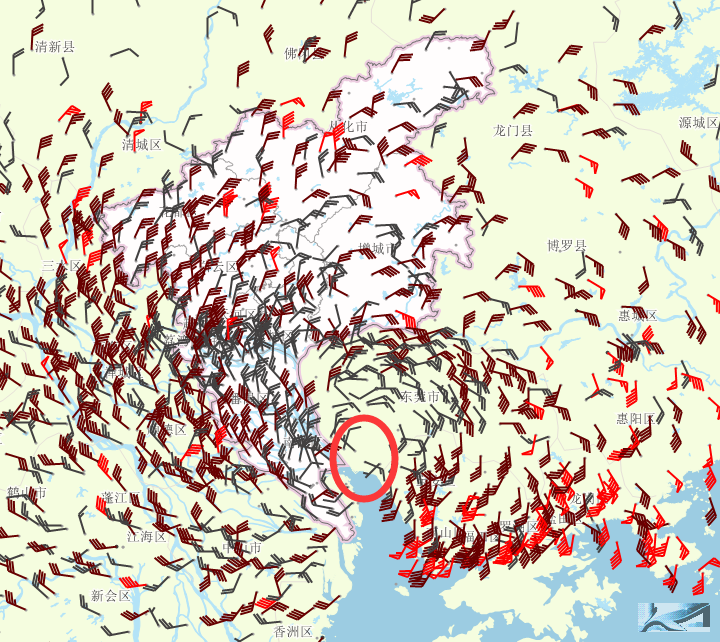 台风妮妲中心进入广州 番禺中心风力10级