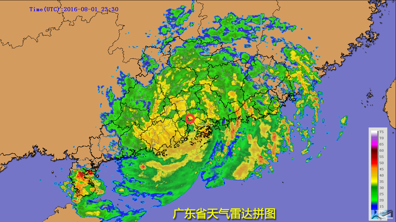 台风妮妲中心进入广州 番禺中心风力10级