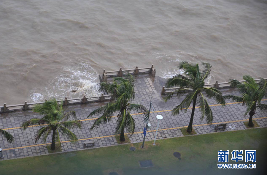 珠海现强风雨 降水量达105.6毫米 直击台风中的