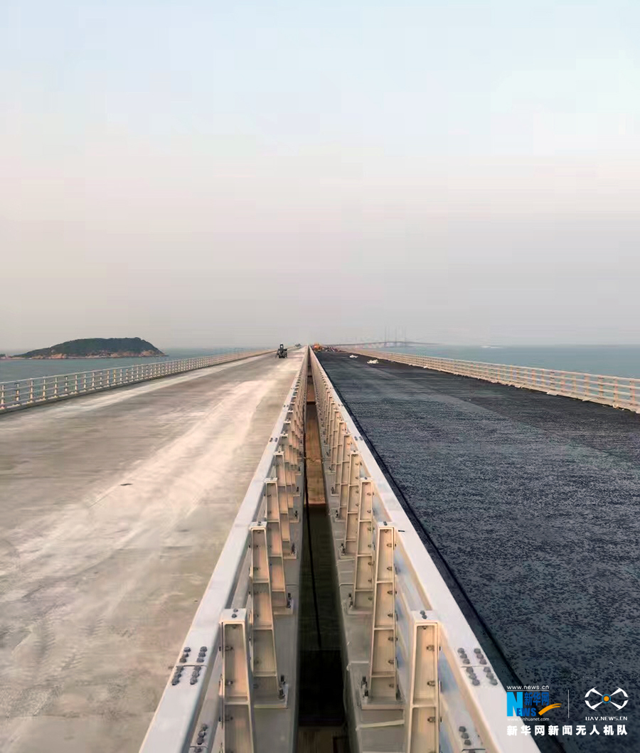 航拍:港珠澳大桥主体桥梁工程贯通 中国桥梁建