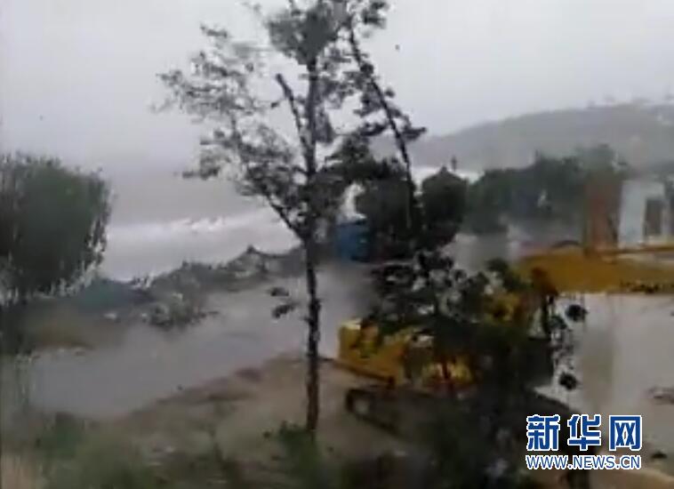 直击:台风海马在广东海丰县鲘门镇沿海地区登