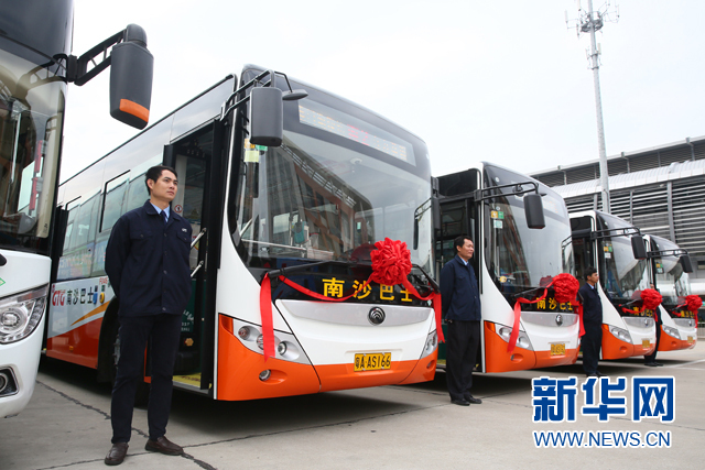 南沙新开通2条公交线路 投放95台新能源公交车