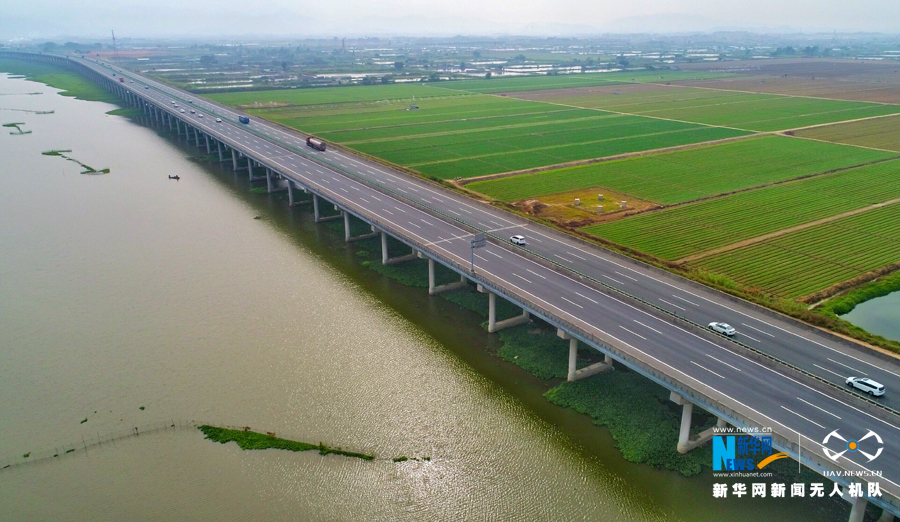 航拍广东惠州潼湖:内陆淡水湿地生态迷人