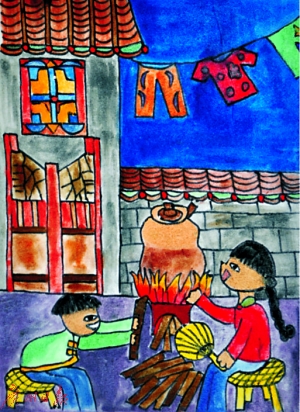 艇仔粥凉茶加鸡公榄 通草画回忆 广州味