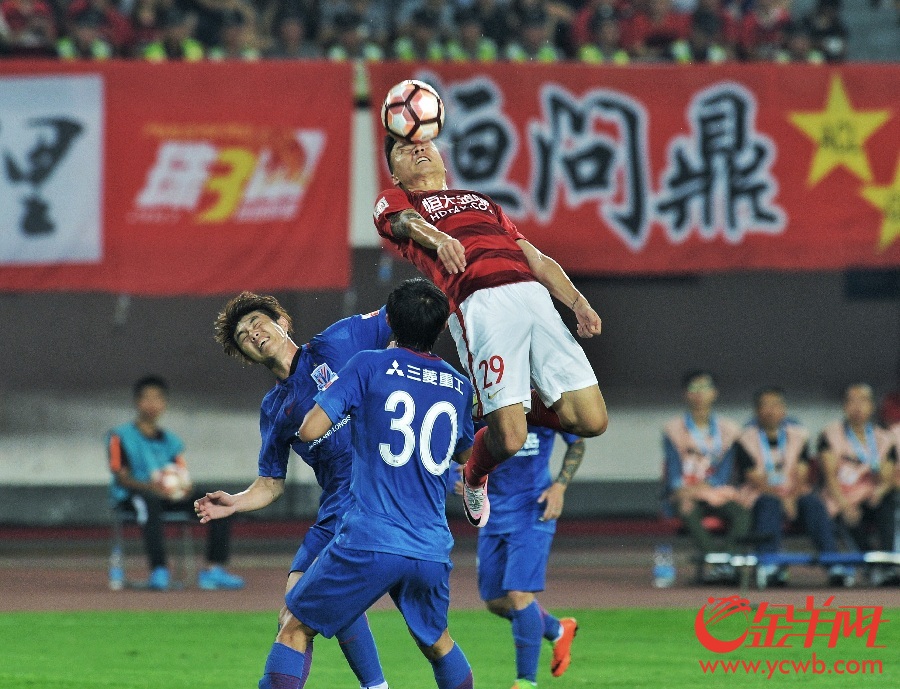 中超第8轮广州恒大主场3比2险胜上海申花