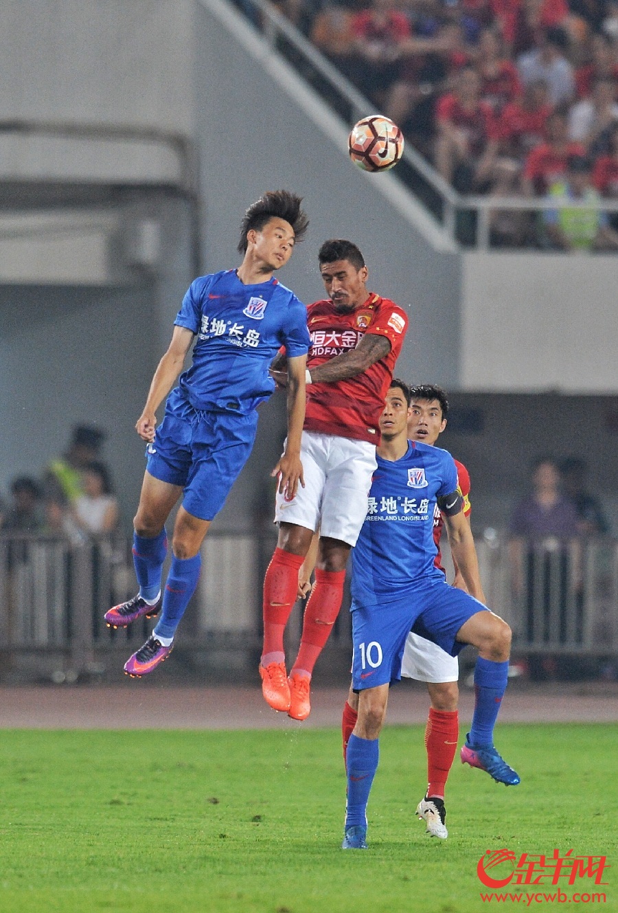 中超第8轮广州恒大主场3比2险胜上海申花