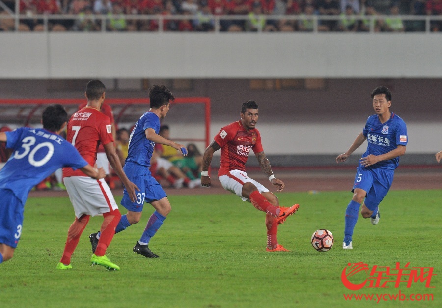 中超第8轮广州恒大主场3比2险胜上海申花