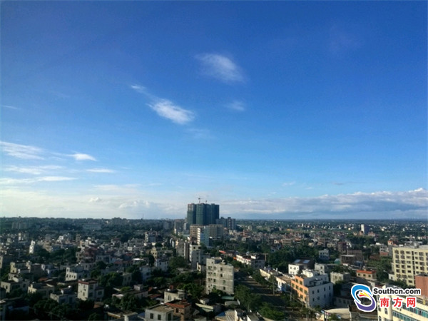 台风 卡努 过后,湛江徐闻蓝天白云重现