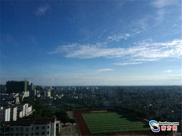 台风 卡努 过后,湛江徐闻蓝天白云重现