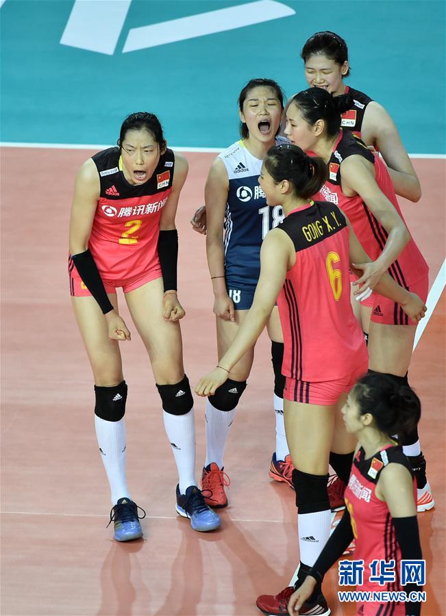 世界女排联赛江门站:中国不敌巴西