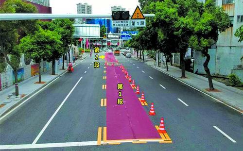 珠海首条潮汐车道开启