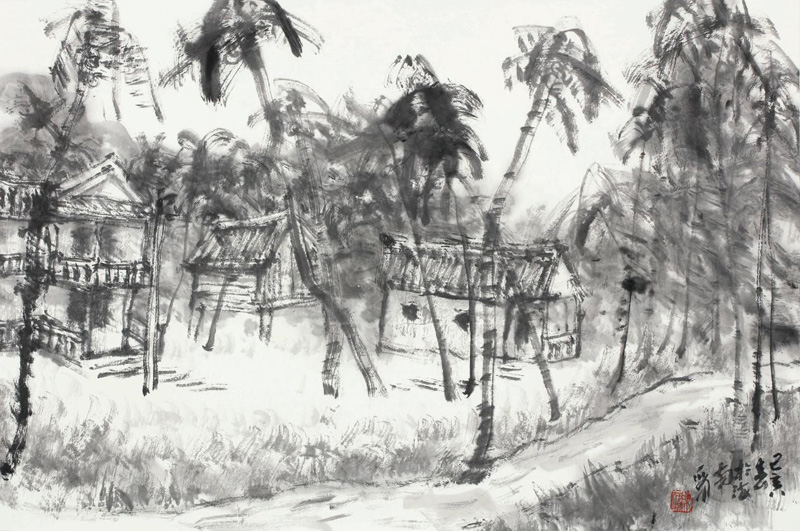 展览现场 4月30日,琼海美丽乡村采风美术作品展在广州开幕。本次展览共展出琼粤两地16名艺术家30余件作品。 3月1日3日,羊城晚报艺术研究院组织廖宗怡、刘国玉、蒋彦、黄唯理、陈一峰、潘小明等琼粤两地16位艺术家赴琼海博鳌镇,深入南强和沙美两条美丽乡村的椰林深处、村头地间、绿浪花海、古宅巷道,进行采风、写生。