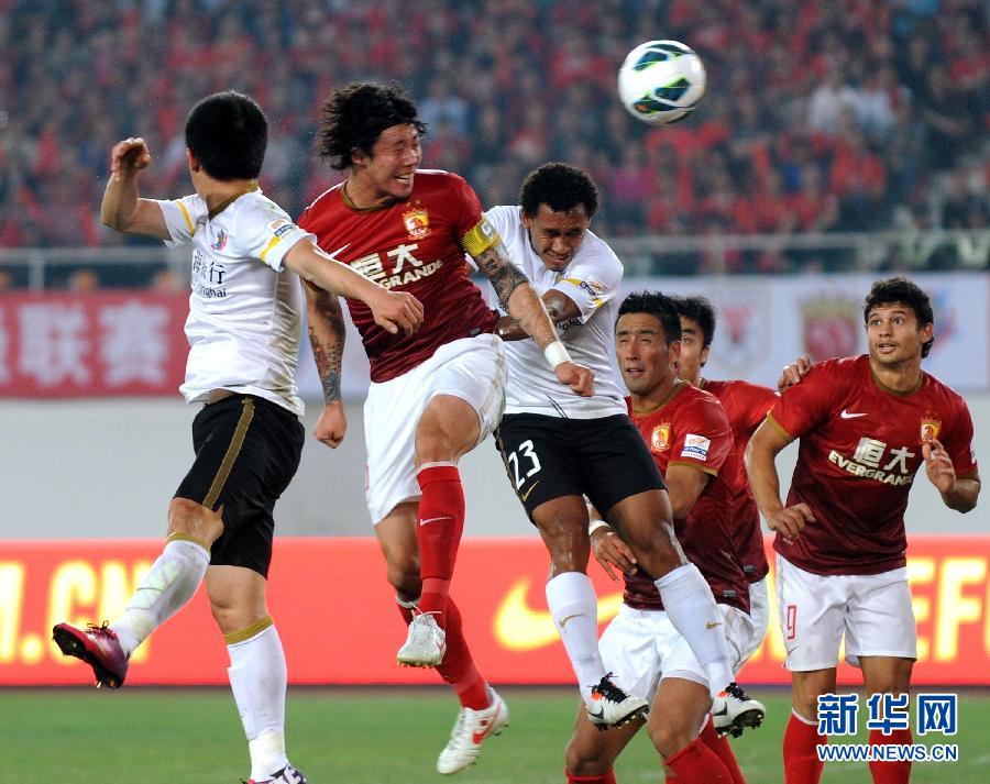中超:广州恒大对阵上海申鑫