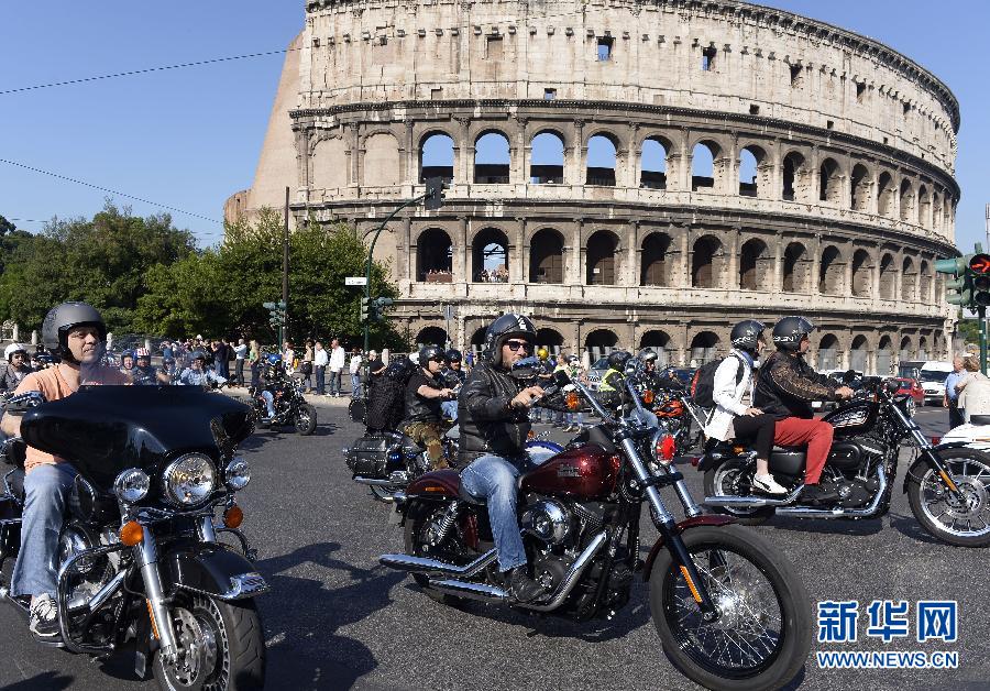 哈雷摩托110周年庆祝活动在罗马举行