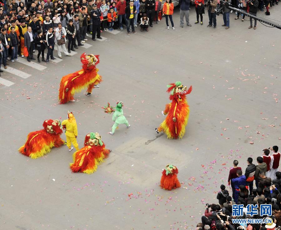 广东澄海举行动物舞蹈贺春巡游