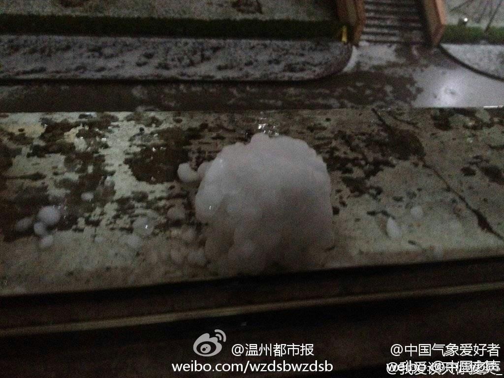 浙江台州遭特大冰雹袭击