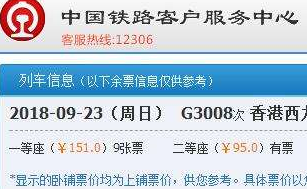 车票开抢了!惠州每天6趟高铁直达香港,最新时