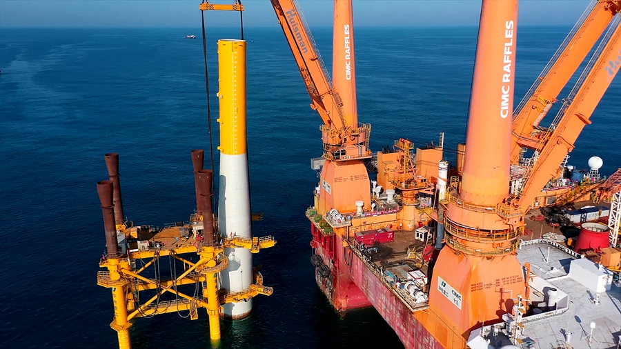 直播大湾区丨1520吨“重器”入海！瞰揭阳海上风电项目建设